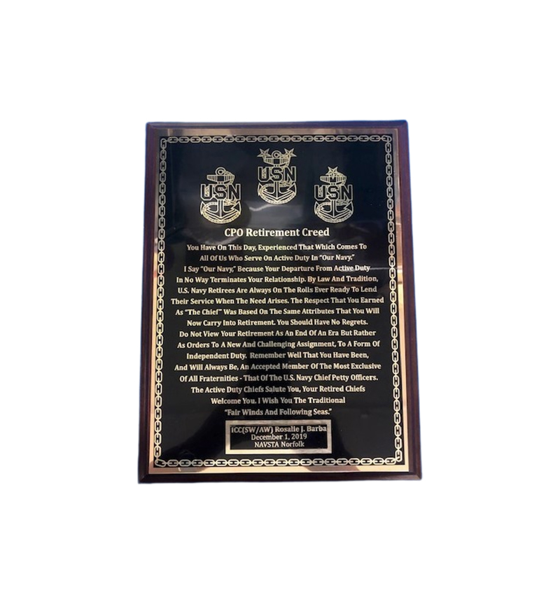 CPO RETIREMENT CREED , TRI ANCHORS