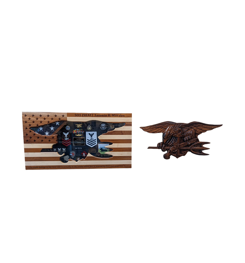 US FLAG NAVY SEAL CUTOUT WITH CARVING 2